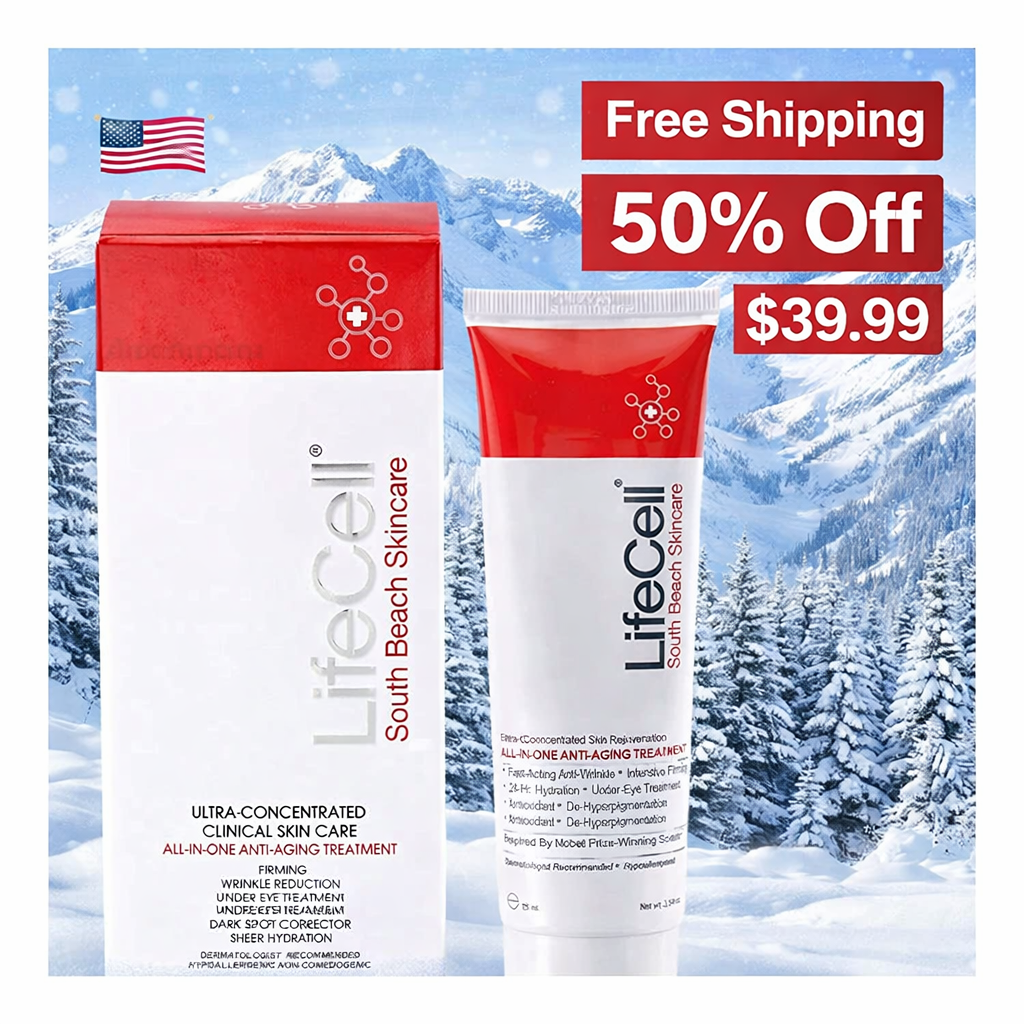 🔥 Limited Time Offer 🔥 50% OFF 🔥 Free Shipping 🔥 Premium Quality Lifecell All in One Anti-Aging Cream – Reduces Wrinkles, Fine Lines, Dark Circle