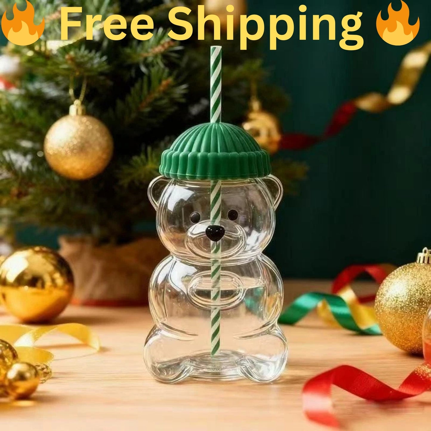 🔥 Buy One Get One Free 🔥 Star-bucks-2026 Barista Bear Glass Cup Coffee Mug Limited Edition