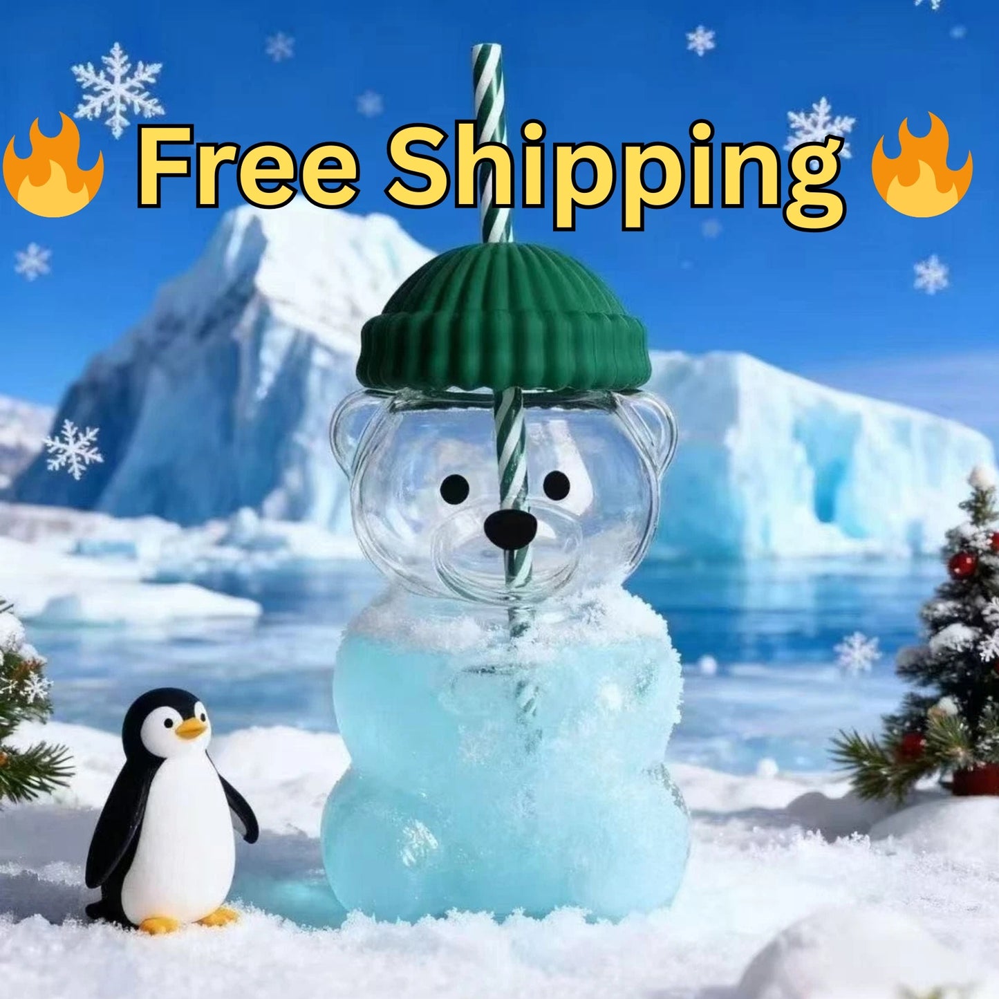 🔥 Buy One Get One Free 🔥 Star-bucks-2026 Barista Bear Glass Cup Coffee Mug Limited Edition