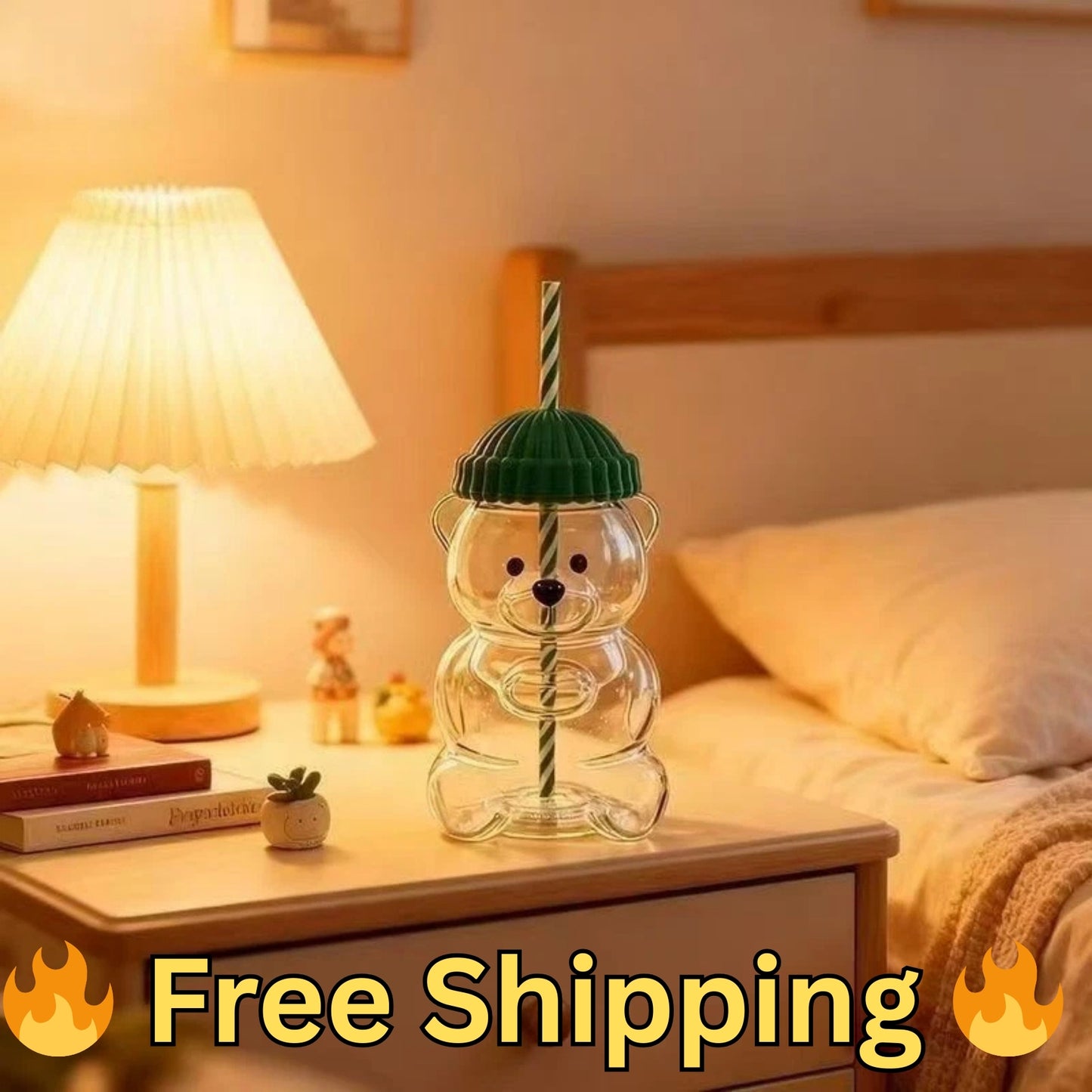 🔥 Buy One Get One Free 🔥 Star-bucks-2026 Barista Bear Glass Cup Coffee Mug Limited Edition