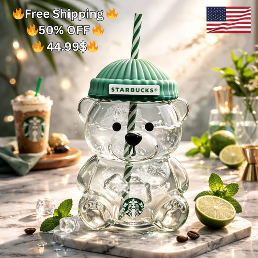 🔥 Limited Time Offer 🔥 50% OFF 🔥 Free Shipping 🔥 Premium Quality 2026 Glass Starbucks Bearista Bear Cold Cup Holiday Limited Edition.