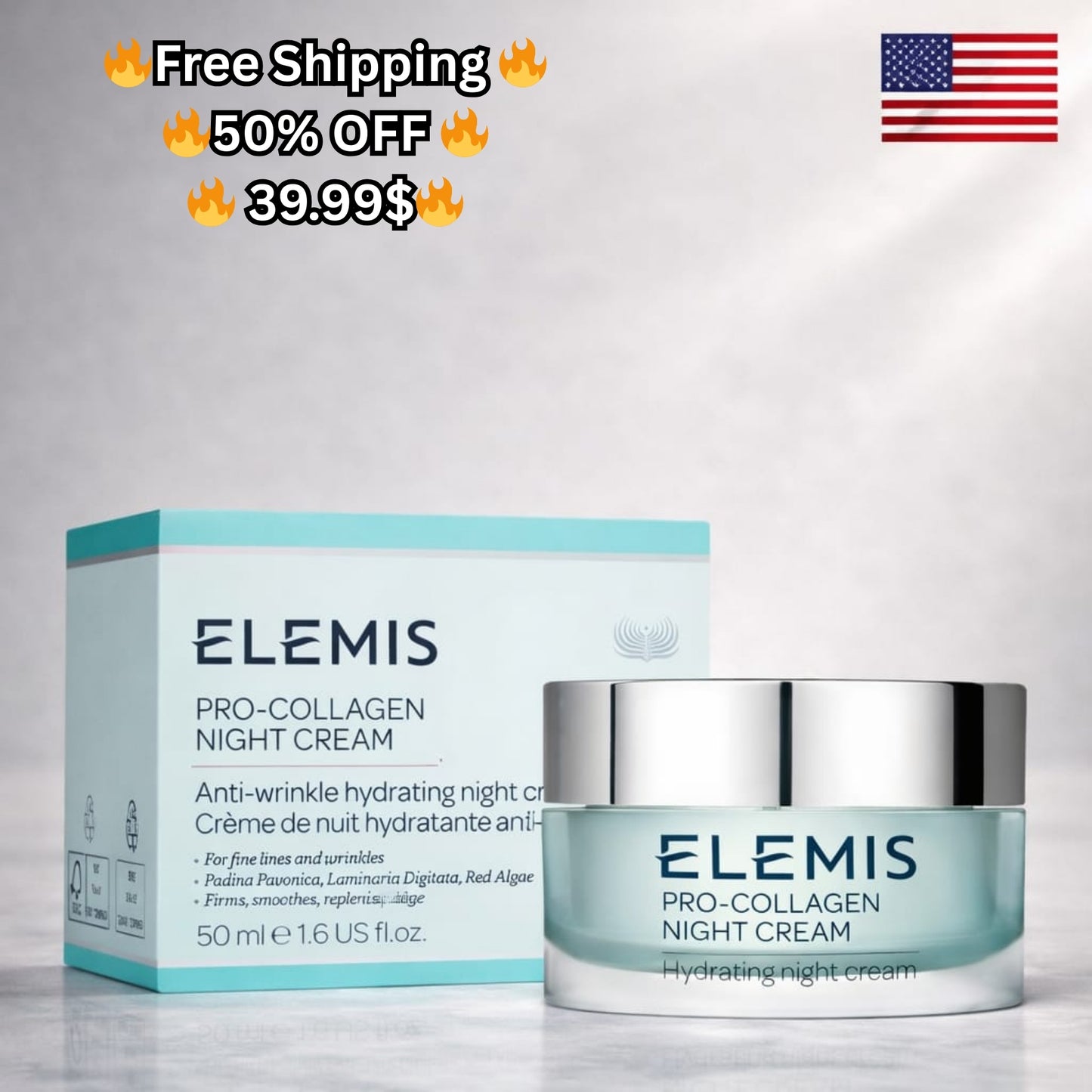 🔥 Limited Time Offer 50% OFF 🔥 Premium Quality-New Elemis-Pro-Collagen-Marine Cream Ultra-Rich, 50 ml / 1.6 oz – Brand New